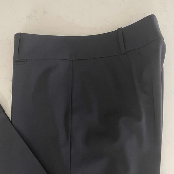 Boss Hugo Boss Tuliana2 Straight Leg Cuffed Virgin Wool Pants Navy Blue Sz 8 - Picture 5 of 12